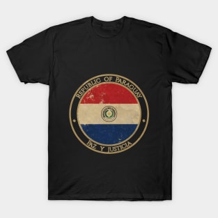 Vintage Republic of Paraguay USA South America United States Flag T-Shirt